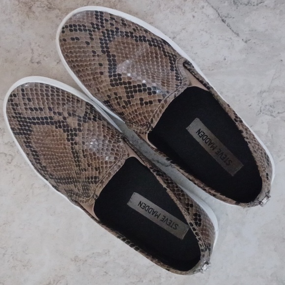 Steve Madden Symba Slip On Snakeskin Print Sneakers - Picture 2 of 9